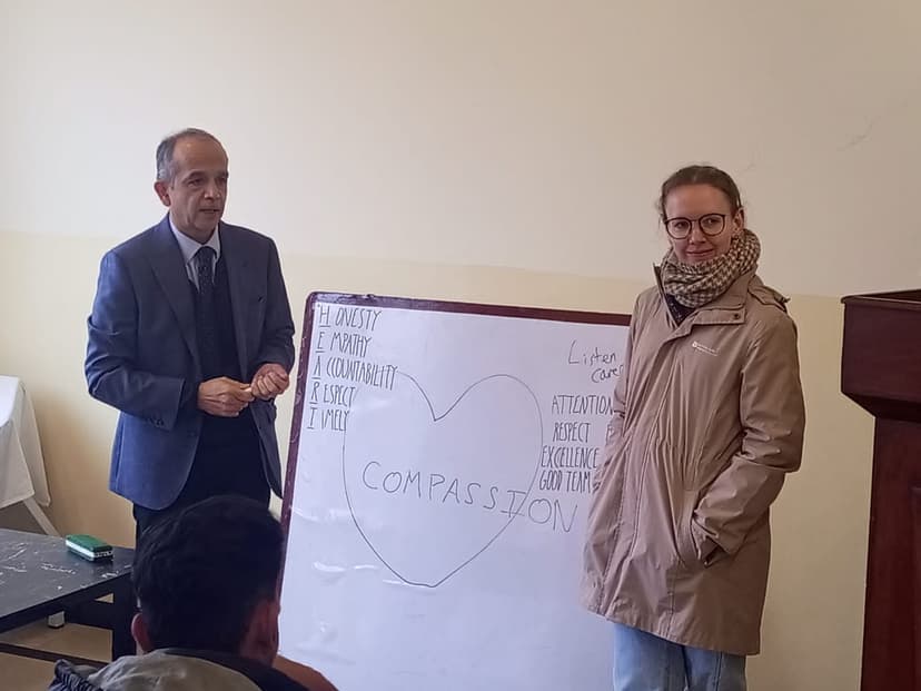 PRIME UK team delivering medical lectures at Wasil Welfare Trust